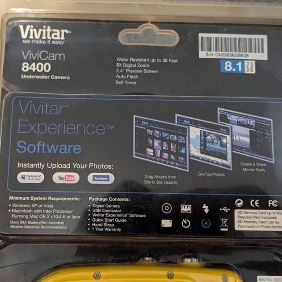 Vivatar underwater camera 2009 vintage yellow - Picture 11 of 16